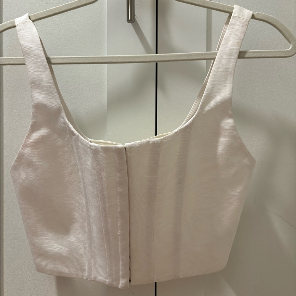 Alice + Olivia White Corset Top - Picture 5 of 7